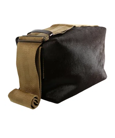 Uma Wang Small Shoulder Bag With Wide Straps In Brown