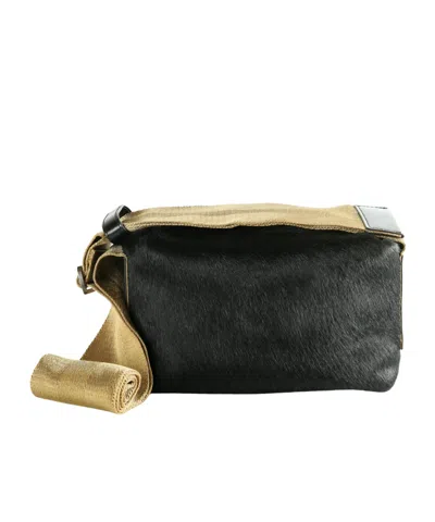 Uma Wang Textured Leather Shoulder Bag With Adjustable Strap