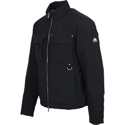 Moose Knuckles Long-sleeved Cotton Jacket In Black