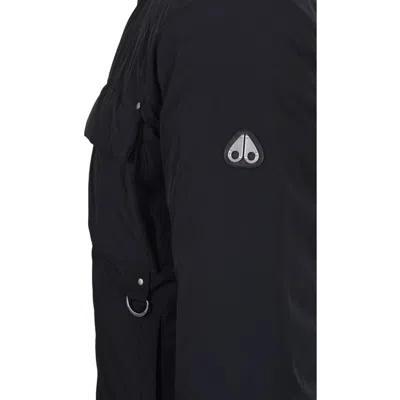 Moose Knuckles Long-sleeved Cotton Jacket In Black