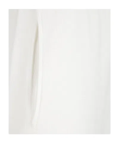 Eleventy Elastic Waist Casual Pants In White