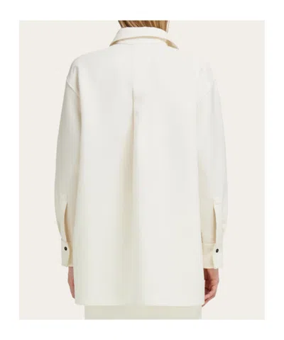 Ferragamo Chest-pocket Button-fastening Shirt In Neutral