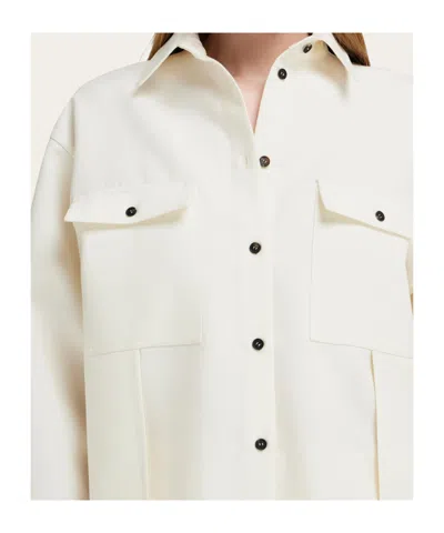 Ferragamo Chest-pocket Button-fastening Shirt In Neutral