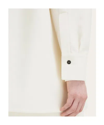 Ferragamo Chest-pocket Button-fastening Shirt In Neutral