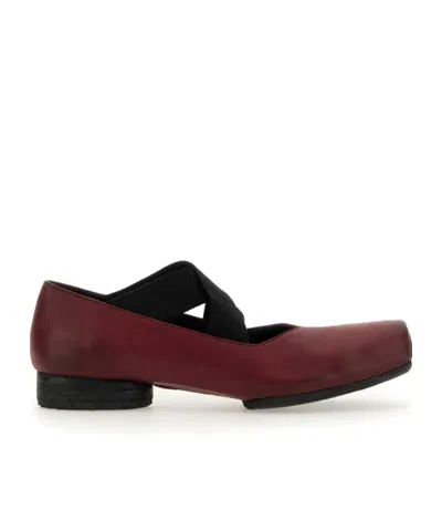 Uma Wang Deep Red Carbon Fiber Flats In Brown