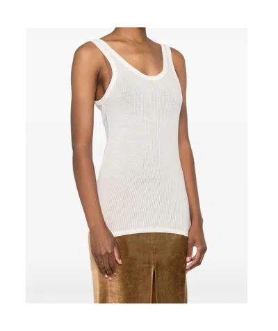 Forte Forte Wool Ribbed American Tank Top In White