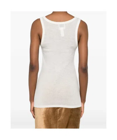 Forte Forte Wool Ribbed American Tank Top In White