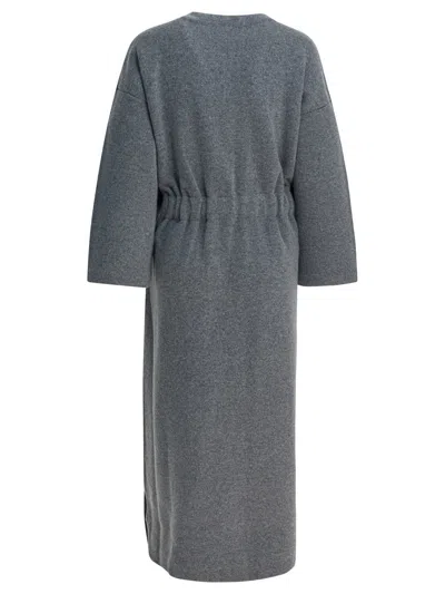 Sa Su Phi Pockets Belted Coat In Gray