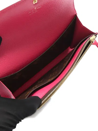 Pre-owned Louis Vuitton 2016 Emily Monogram Bifold Wallet In Brown