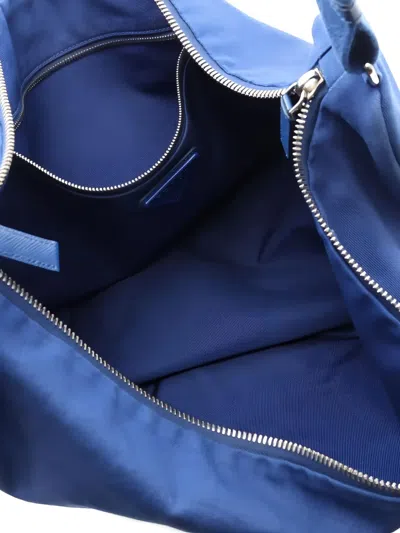 Pre-owned Prada 2000s Triangle Logo Shoulder Bag In Blue