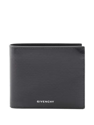 Pre-owned Givenchy 2020s 4g-motif Leather Wallet In Black