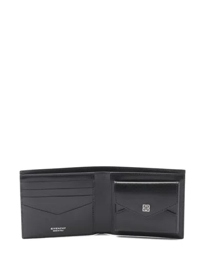 Pre-owned Givenchy 2020s 4g-motif Leather Wallet In Black