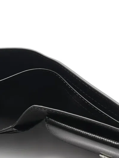 Pre-owned Givenchy 2020s 4g-motif Leather Wallet In Black