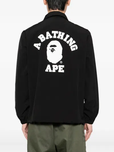 A Bathing Ape Logo Printed Jacket In Multi