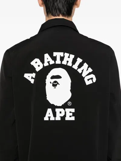 A Bathing Ape Logo Printed Jacket In Multi