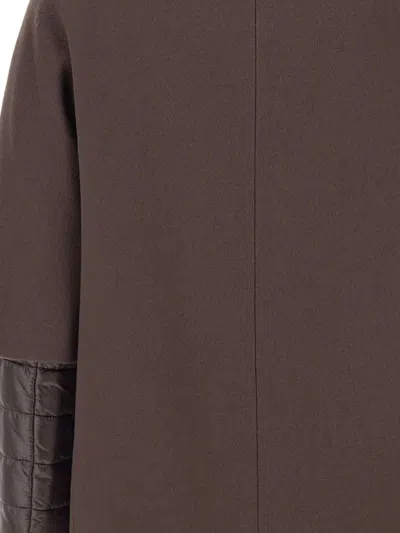 Herno Detachable-panels Virgin-wool Coat Clothing In Animal Print