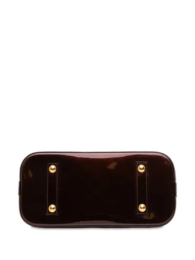 Pre-owned Louis Vuitton 2012 Monogram Vernis Alma Pm Handbag In Purple