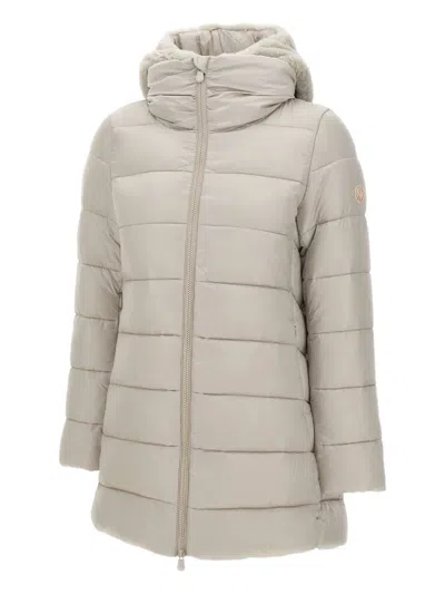 Save The Duck Matilda Hooded Parka Coat In Neutral