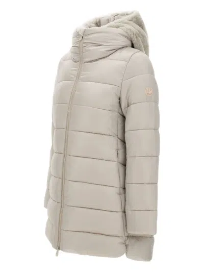 Save The Duck Matilda Hooded Parka Coat In Neutral