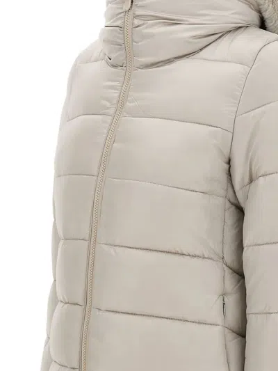 Save The Duck Matilda Hooded Parka Coat In Neutral