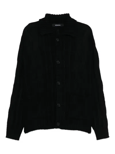 Songzio Long-sleeved Cardigan In Black
