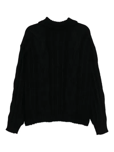 Songzio Long-sleeved Cardigan In Black