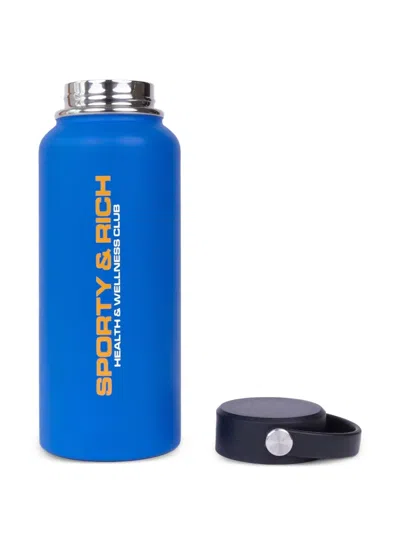 Sporty And Rich Logo-print Water Bottle In Blue