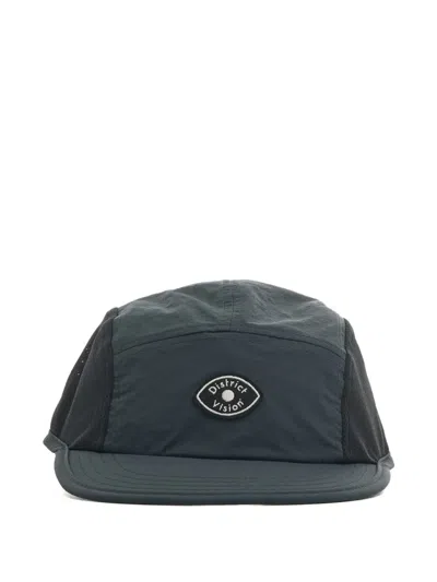 District Vision Logo-patch Mesh-paneled Cap In Gray