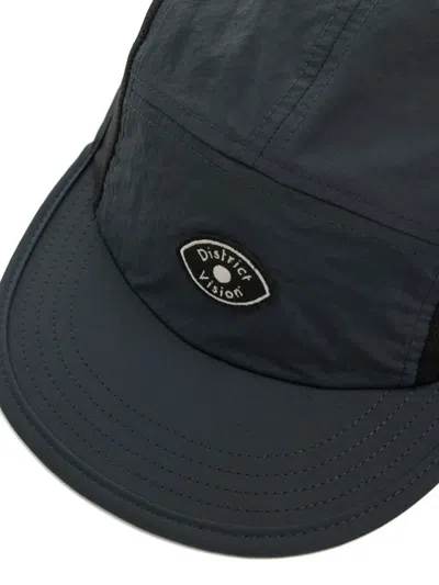 District Vision Logo-patch Mesh-paneled Cap In Gray