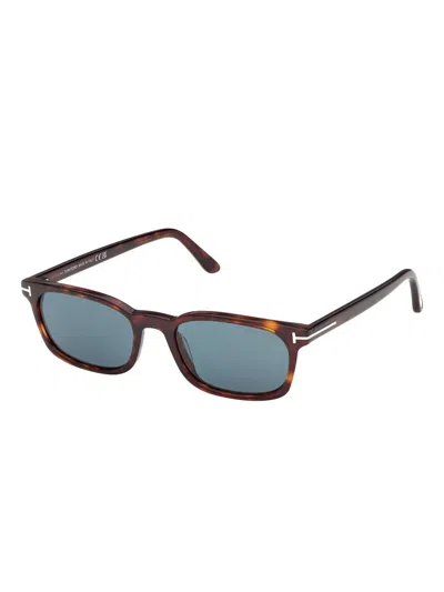 Tom Ford Eyewear Rectangular Frame Sunglasses In Brown