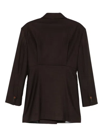 Alysi Wool Blazer In Brown