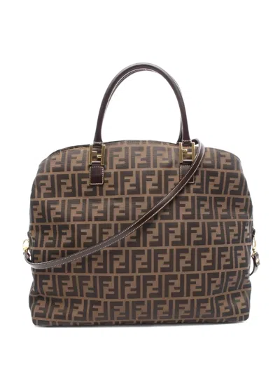 Pre-owned Fendi 2010s Monogram Tote Bag In Brown