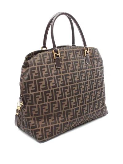 Pre-owned Fendi 2010s Monogram Tote Bag In Brown
