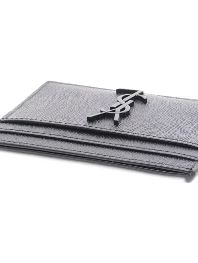 Pre-owned Saint Laurent 2020´s Cassandre Cardholder In Black