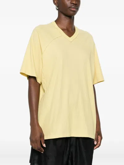 6397 V-neck T-shirt In Yellow