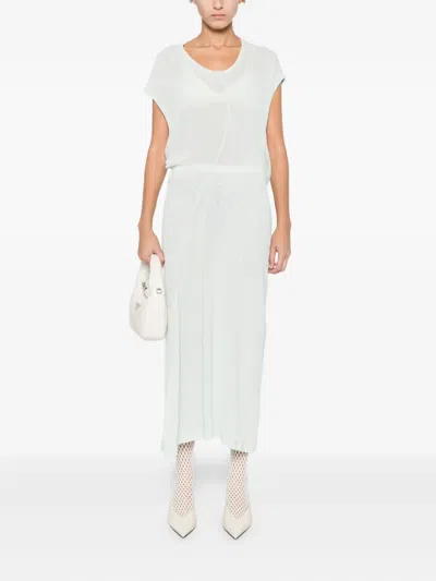 6397 Round-neck Midi Dress In Blue