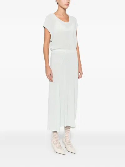 6397 Round-neck Midi Dress In Blue