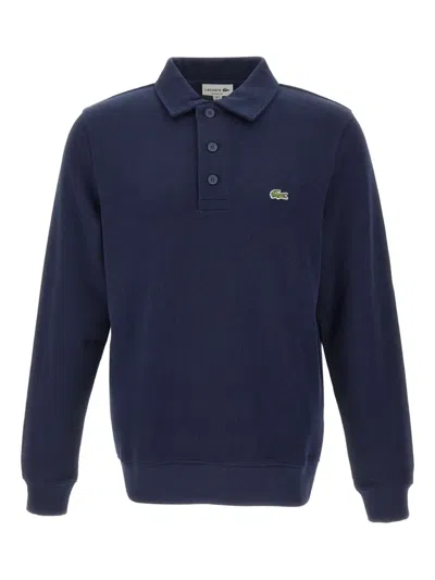 Lacoste Classic Fit Long-sleeved L.12.12 Polo In Blue