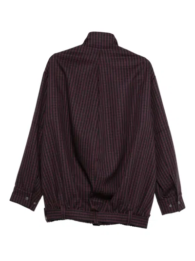 Tibi Gingham Bomber Jacket In Brown