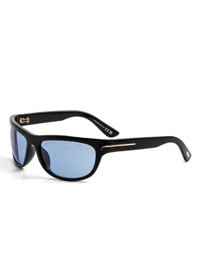 Tom Ford Rectangular-frame Sunglasses In Black