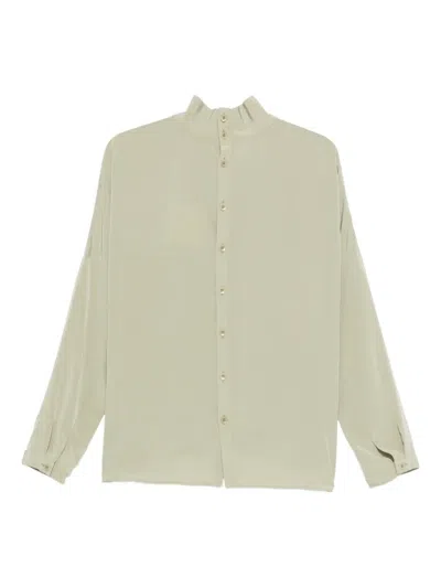 Tibi Funnel-neck Dolman-sleeve Top In White