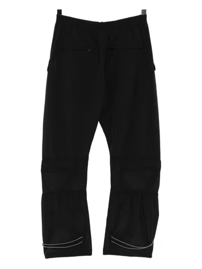 Low Classic Shirring Padded Trousers In Black