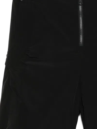 Low Classic Shirring Padded Trousers In Black