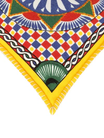 Dolce & Gabbana Cashmere Jacquard Cushion Medium In Multi