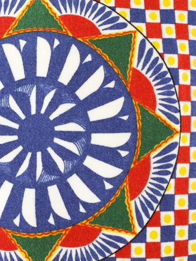 Dolce & Gabbana Cashmere Jacquard Cushion Medium In Multi