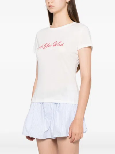 Reformation Max Slim T-shirt In White