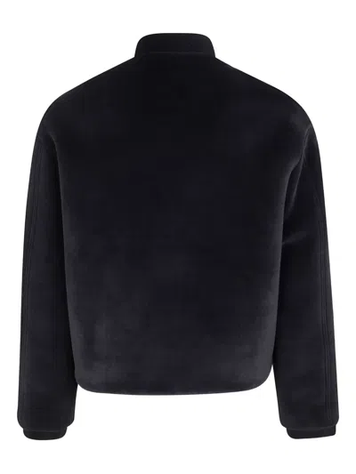 Jil Sander Long-sleeved Bomber Jacket In Black