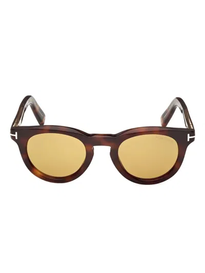 Tom Ford Tortoiseshell-effect Sunglasses In Brown