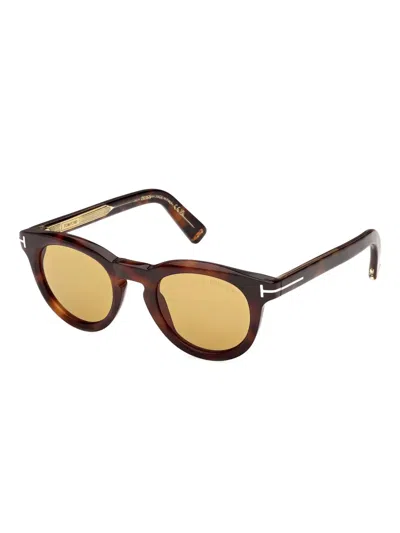 Tom Ford Tortoiseshell-effect Sunglasses In Brown