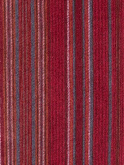 Paul Smith Trent Striped Wool Scarf In Brown